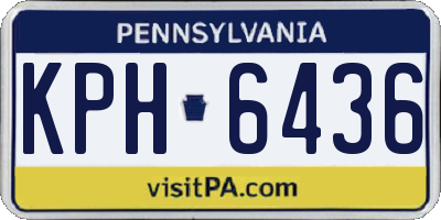 PA license plate KPH6436