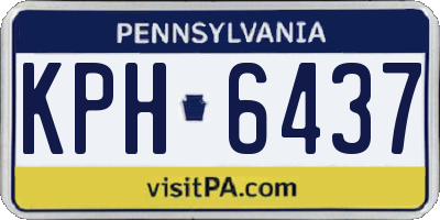PA license plate KPH6437
