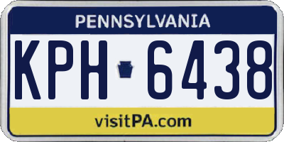 PA license plate KPH6438