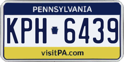 PA license plate KPH6439