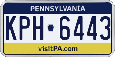 PA license plate KPH6443