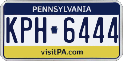 PA license plate KPH6444