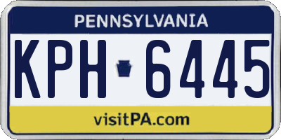 PA license plate KPH6445