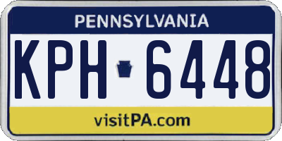 PA license plate KPH6448