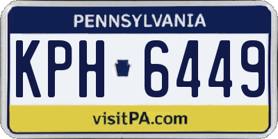 PA license plate KPH6449