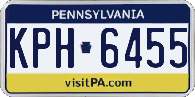 PA license plate KPH6455