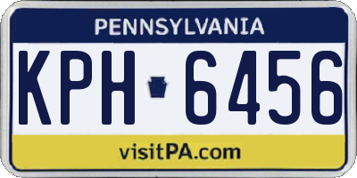 PA license plate KPH6456