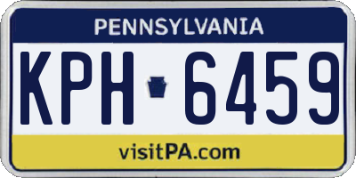 PA license plate KPH6459