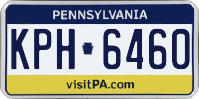 PA license plate KPH6460