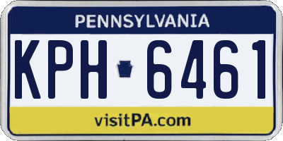 PA license plate KPH6461