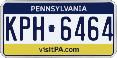 PA license plate KPH6464