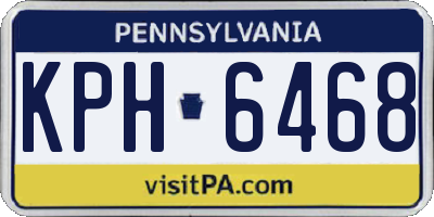 PA license plate KPH6468