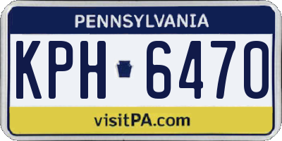 PA license plate KPH6470