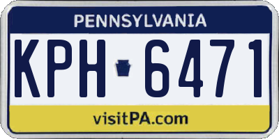 PA license plate KPH6471