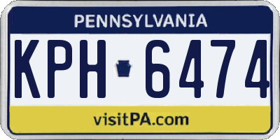 PA license plate KPH6474