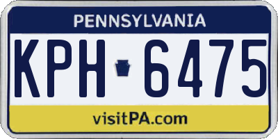 PA license plate KPH6475