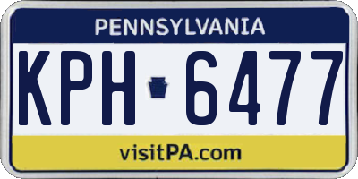 PA license plate KPH6477
