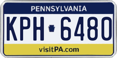 PA license plate KPH6480