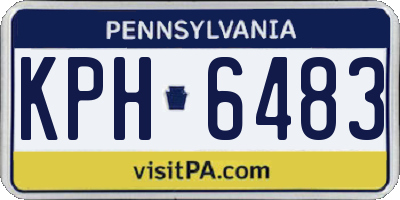 PA license plate KPH6483