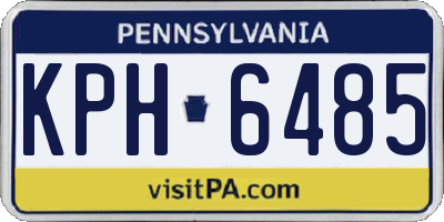 PA license plate KPH6485