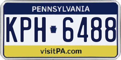 PA license plate KPH6488