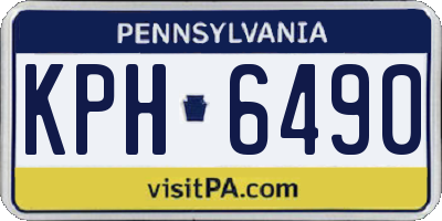 PA license plate KPH6490