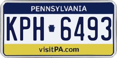 PA license plate KPH6493