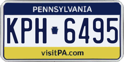 PA license plate KPH6495