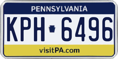 PA license plate KPH6496