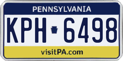 PA license plate KPH6498