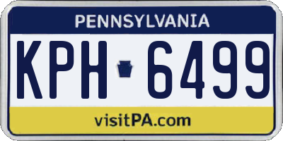 PA license plate KPH6499