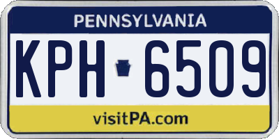PA license plate KPH6509