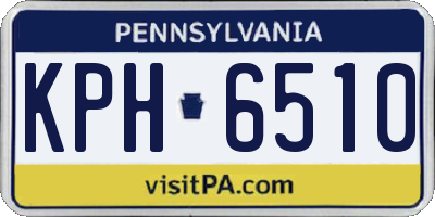 PA license plate KPH6510