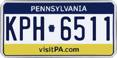 PA license plate KPH6511
