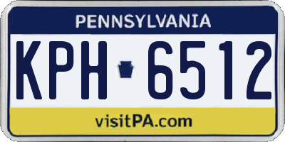 PA license plate KPH6512