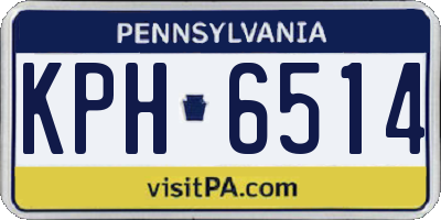 PA license plate KPH6514