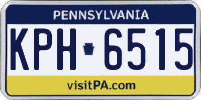PA license plate KPH6515