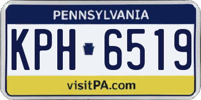 PA license plate KPH6519