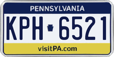 PA license plate KPH6521