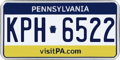PA license plate KPH6522
