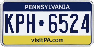 PA license plate KPH6524