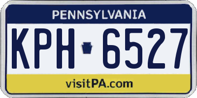 PA license plate KPH6527