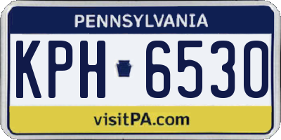 PA license plate KPH6530