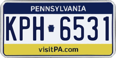 PA license plate KPH6531