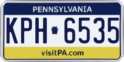 PA license plate KPH6535