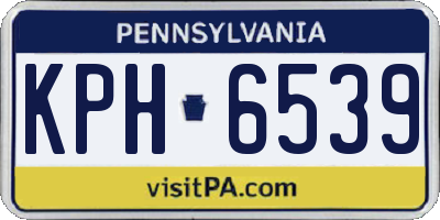 PA license plate KPH6539