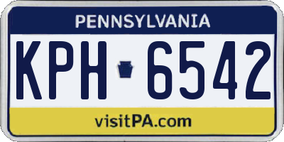 PA license plate KPH6542