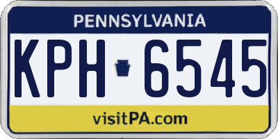 PA license plate KPH6545