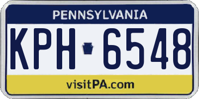 PA license plate KPH6548