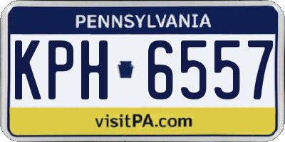 PA license plate KPH6557